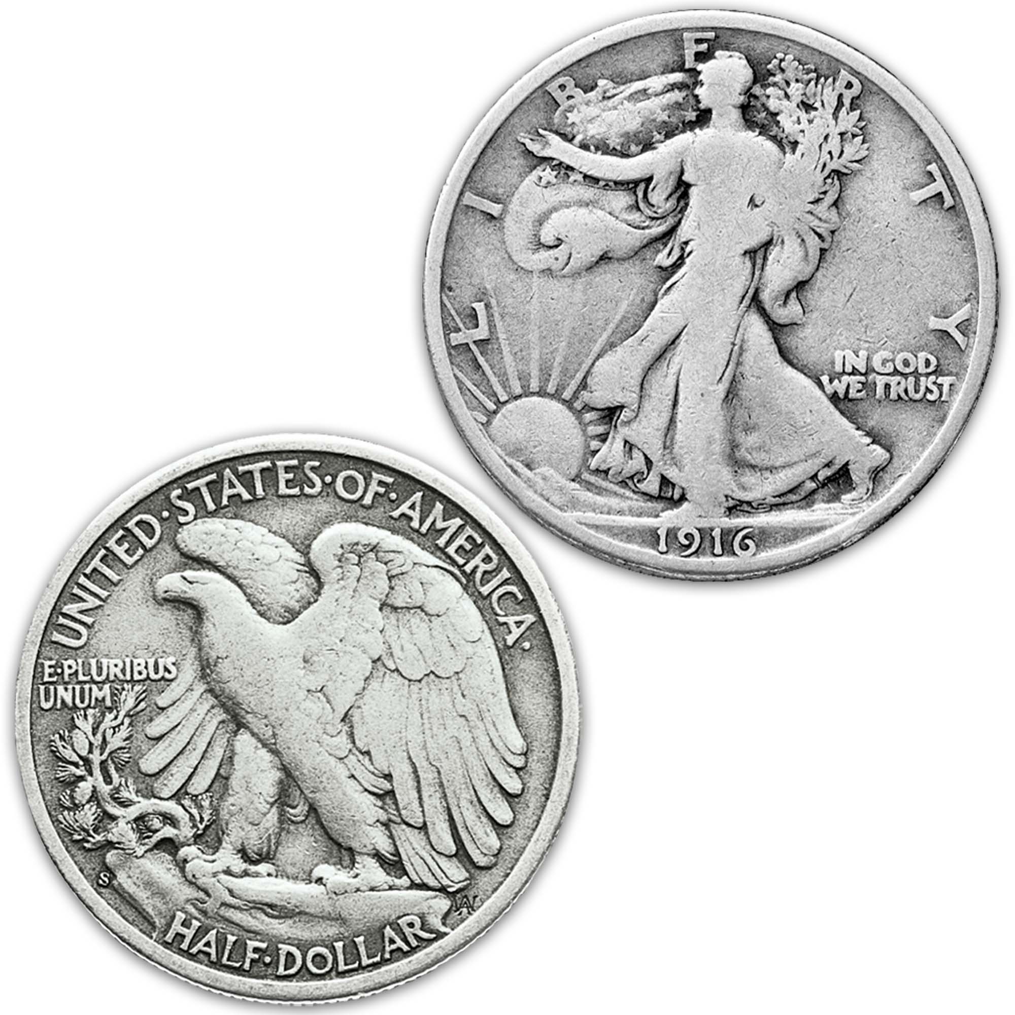 Walking Liberty Silver Half Dollars : $1 USD Face Value